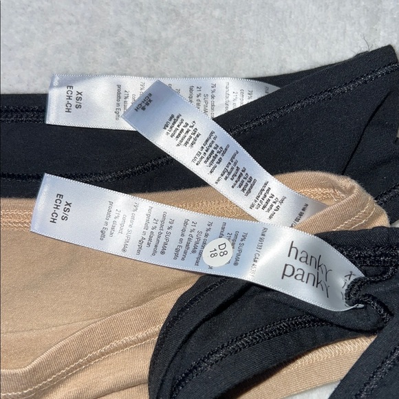 (3)Hanky Panky Play Cotton Natural Rise Thongs